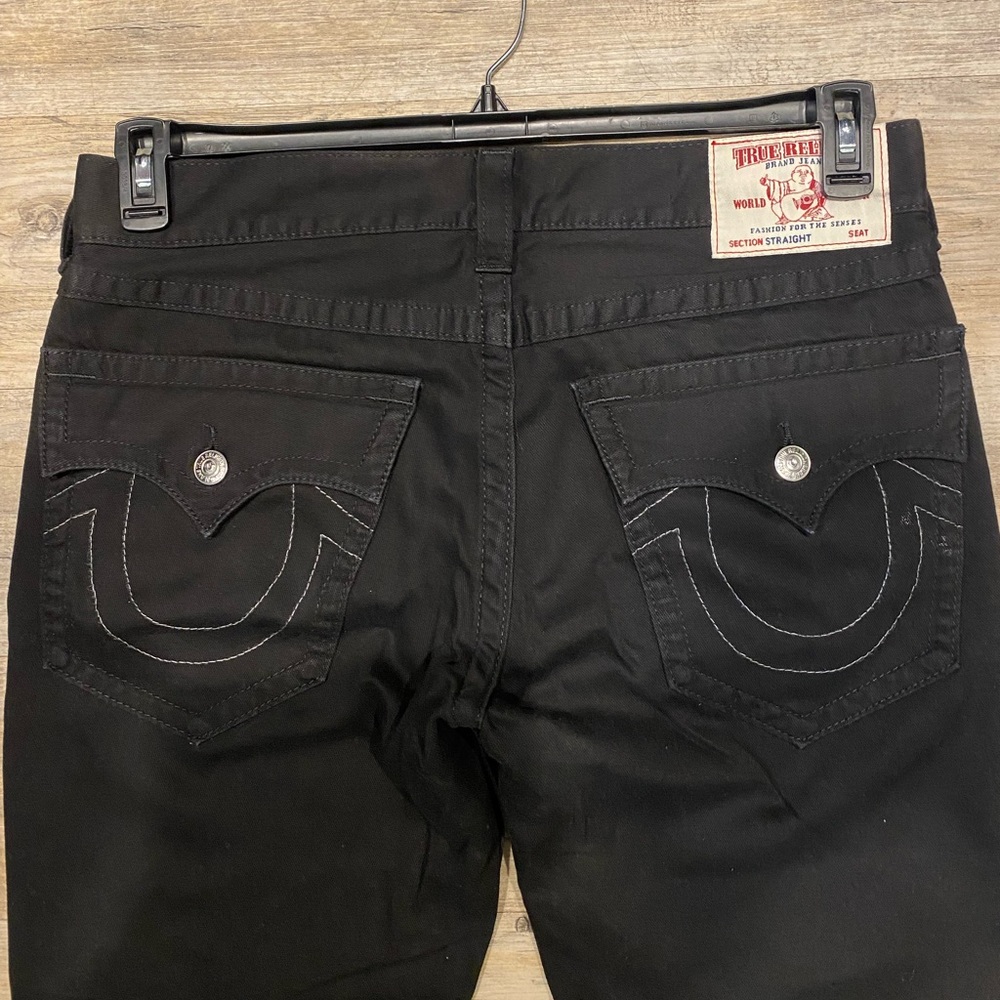 True Religion Black Brand Jeans Section Straight Sz W34”